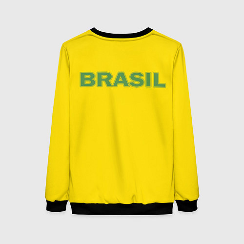 Женский свитшот Сборная Бразилии / 3D-Черный – фото 2
