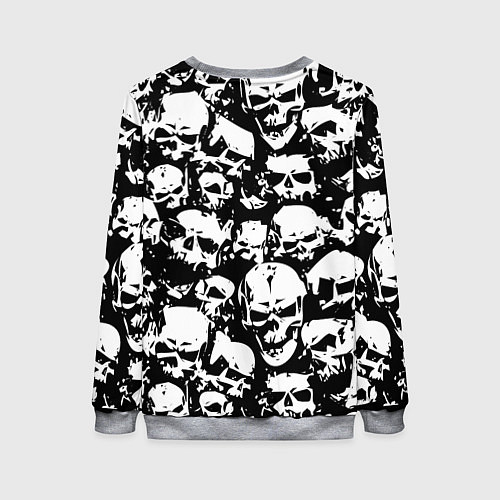 Женский свитшот Черепа ужаса / 3D-Меланж – фото 2
