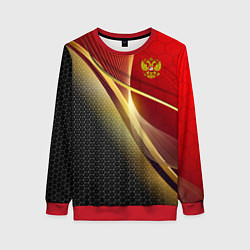 Свитшот женский RUSSIA SPORT: Gold Collection, цвет: 3D-красный