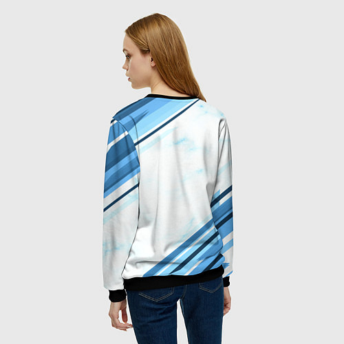 Женский свитшот Manchester city / 3D-Черный – фото 4