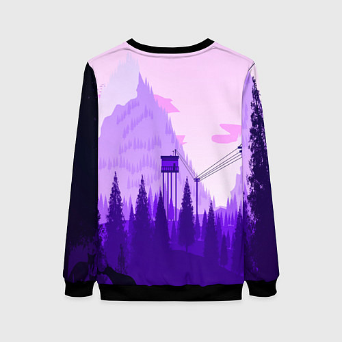 Женский свитшот Firewatch: Violet Wood / 3D-Черный – фото 2