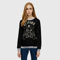 Свитшот женский Respawn: Dead Player, цвет: 3D-меланж — фото 2