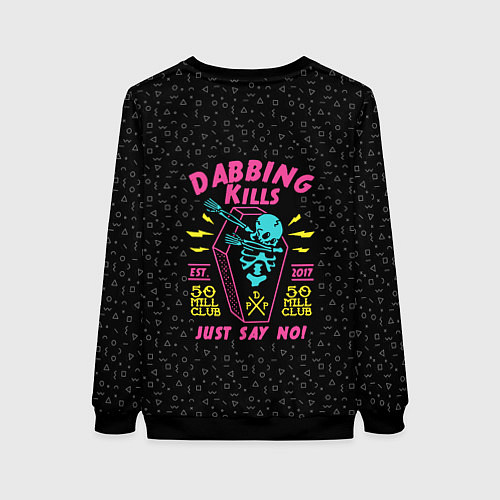 Женский свитшот Say No to Dabbing / 3D-Черный – фото 2