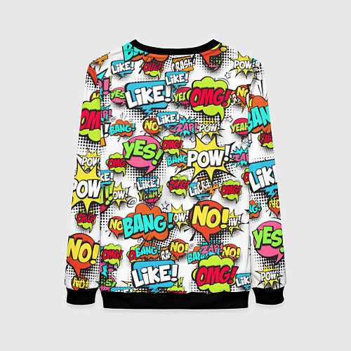 Женский свитшот Pop art Fashion / 3D-Черный – фото 2