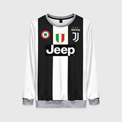 Свитшот женский FC Juventus 18-19, цвет: 3D-меланж