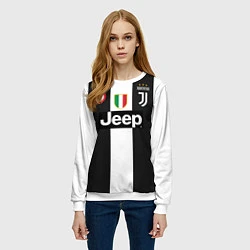 Свитшот женский FC Juventus 18-19, цвет: 3D-белый — фото 2