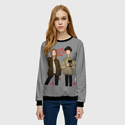 Свитшот женский End of the f*cking world, цвет: 3D-черный — фото 2