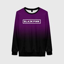 Свитшот женский Black Pink: Violet Gradient, цвет: 3D-черный