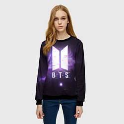 Свитшот женский BTS: Violet Space, цвет: 3D-черный — фото 2
