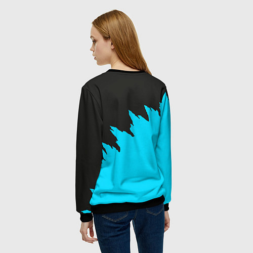 Женский свитшот GODZILLA / 3D-Черный – фото 4