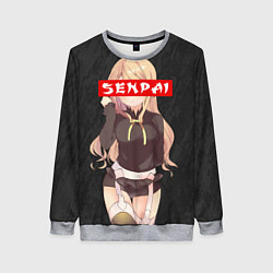 Свитшот женский Senpai Baby, цвет: 3D-меланж
