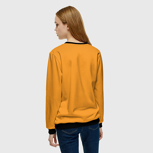 Женский свитшот Бегущий корги / 3D-Черный – фото 4