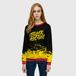 Свитшот женский GLHF: Black Style, цвет: 3D-красный — фото 2