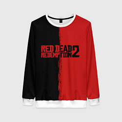 Свитшот женский RDD 2: Black & Red, цвет: 3D-белый