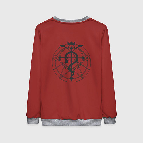 Женский свитшот FMA anime лого / 3D-Меланж – фото 2