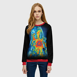 Свитшот женский Predator Vision, цвет: 3D-красный — фото 2