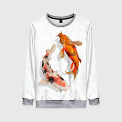 Свитшот женский Рыбы удачи, цвет: 3D-меланж