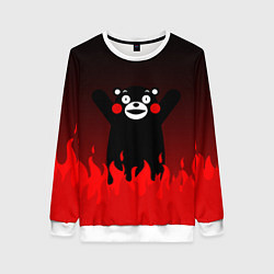 Женский свитшот Kumamon: Hell Flame