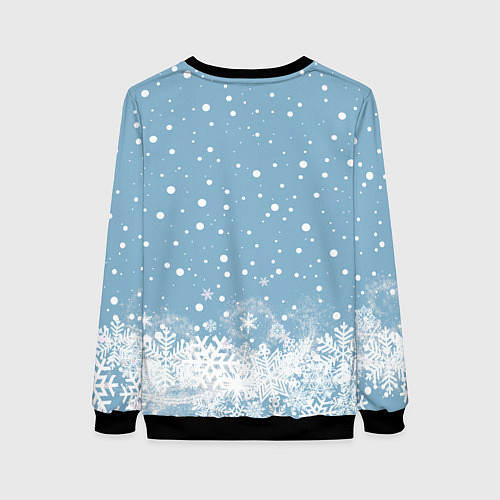 Женский свитшот Свинка в розовом / 3D-Черный – фото 2