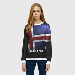 Свитшот женский Iceland Style, цвет: 3D-белый — фото 2