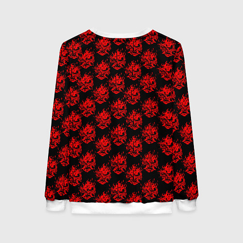 Женский свитшот Cyberpunk 2077: Samurai Pattern / 3D-Белый – фото 2