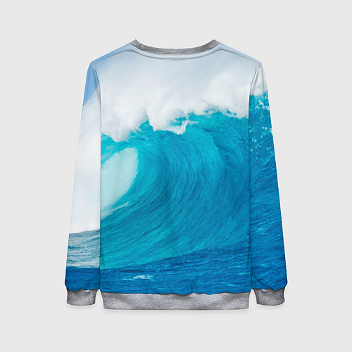 Женский свитшот Кот-серфер / 3D-Меланж – фото 2