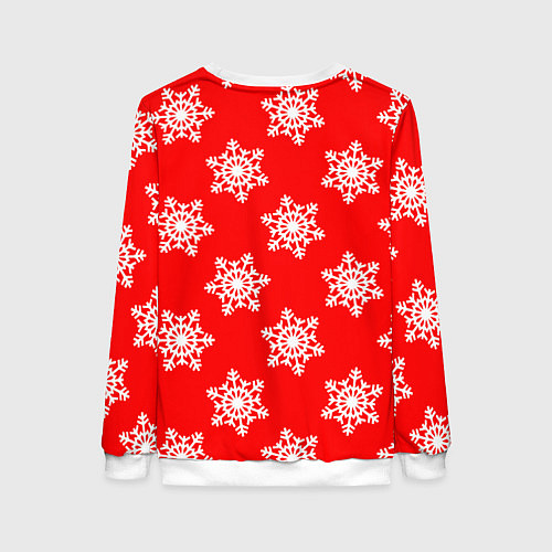 Женский свитшот Красный снег / 3D-Белый – фото 2