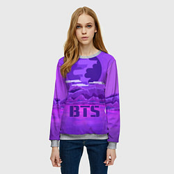 Свитшот женский BTS: Violet Mountains, цвет: 3D-меланж — фото 2