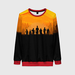 Свитшот женский Red Dead Redemption: Orange Sun, цвет: 3D-красный