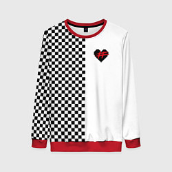 Свитшот женский ФРЕНДЗОНА: Шахматы, цвет: 3D-красный
