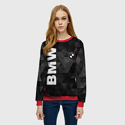 Свитшот женский BMW: Polygon, цвет: 3D-красный — фото 2