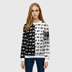 Свитшот женский Off-White: Black & White, цвет: 3D-белый — фото 2