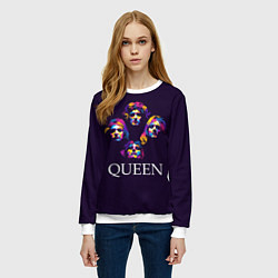 Свитшот женский Queen: Fan Art, цвет: 3D-белый — фото 2