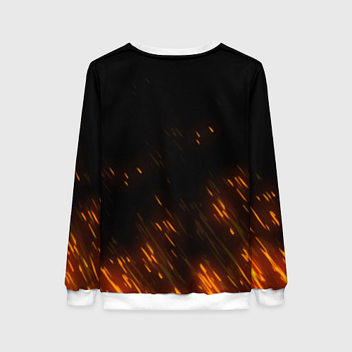 Женский свитшот Apex Legends: Orange Flame / 3D-Белый – фото 2