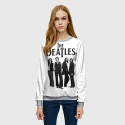 Свитшот женский The Beatles: White Side, цвет: 3D-меланж — фото 2