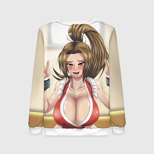 Женский свитшот Май Сирануи boobs - sexy ahegao / 3D-Белый – фото 2