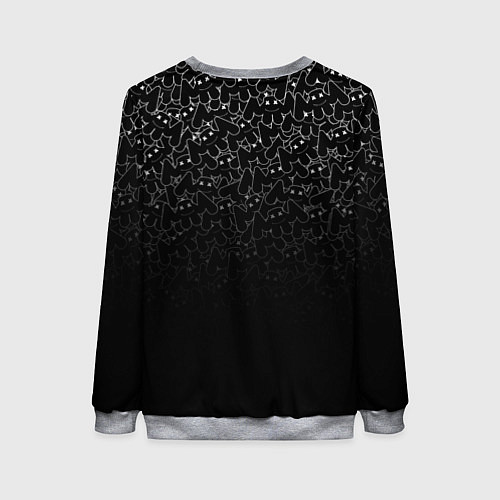Женский свитшот Marshmello Black / 3D-Меланж – фото 2
