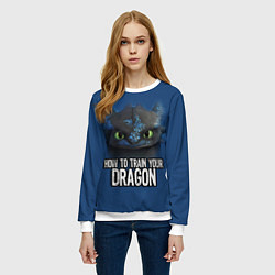 Свитшот женский How to train your dragon, цвет: 3D-белый — фото 2