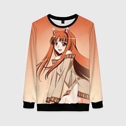 Женский свитшот Милая аниме девочка-оборотень - Волчица и пряности