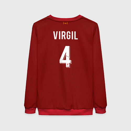 Женский свитшот Virgil van Dijk 19-20 форма / 3D-Красный – фото 2