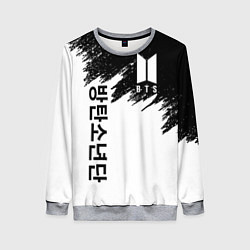 Свитшот женский BTS: White & Black, цвет: 3D-меланж