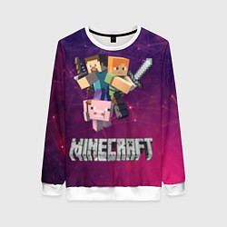 Свитшот женский MINECRAFT, цвет: 3D-белый