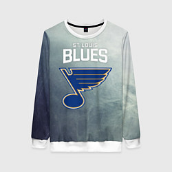 Свитшот женский St Louis Blues, цвет: 3D-белый