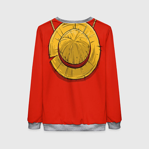 Женский свитшот One Piece грудь Луффи со шляпой для косплея / 3D-Меланж – фото 2