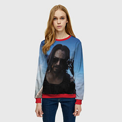 Свитшот женский Киану Ривз, цвет: 3D-красный — фото 2