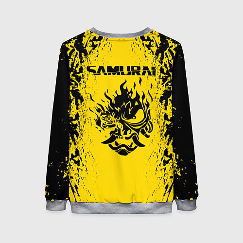 Женский свитшот Cyberpunk 2077 Samurai logo / 3D-Меланж – фото 2
