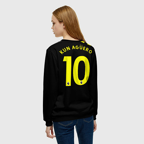 Женский свитшот Aguero away 19-20 / 3D-Черный – фото 4