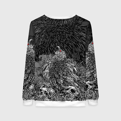 Женский свитшот Metallica птица на черепах / 3D-Белый – фото 2