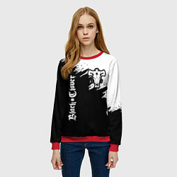 Свитшот женский ЧЁРНЫЙ КЛЕВЕР, цвет: 3D-красный — фото 2