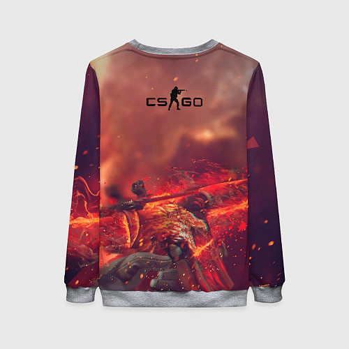 Женский свитшот CS GO logo abstract style / 3D-Меланж – фото 2